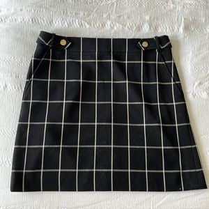 Loft Black Pinstripe Skirt